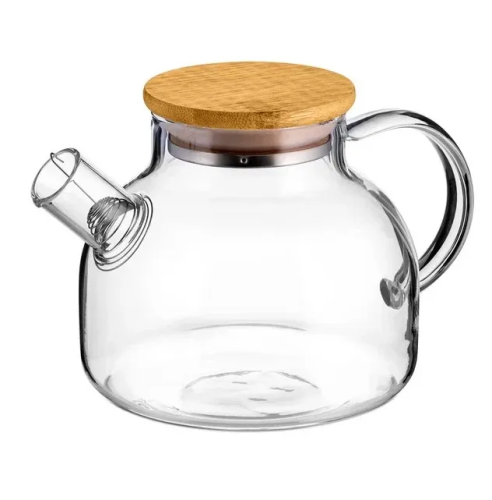 TECO чайник заварочный из стекла c крышкой из бамбука 600мл TC -210